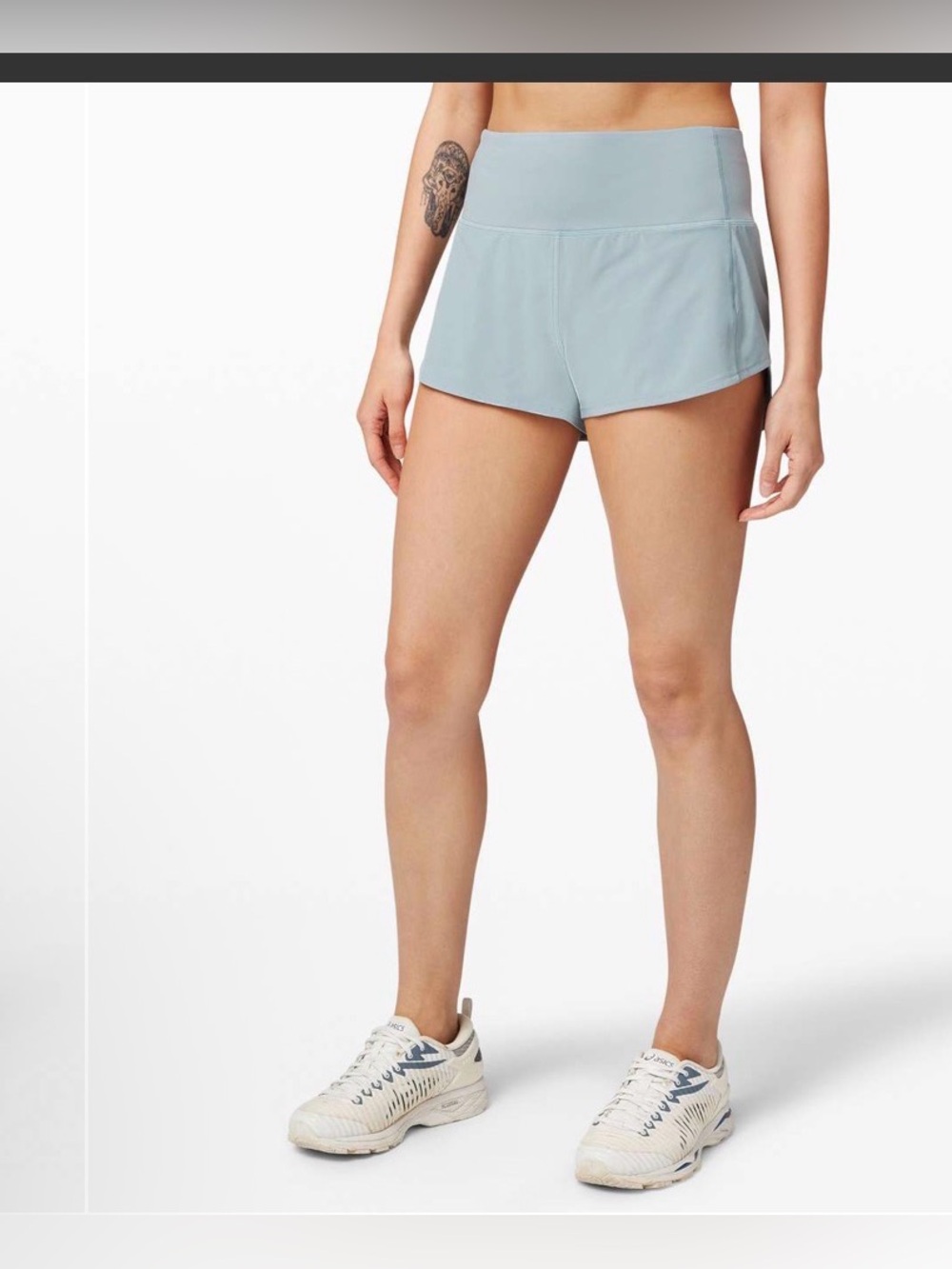 Lululemon Speed Up Lined 2.5 Shorts Sz 6 Light Baby Blue Gym Workout Hot Shorts